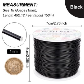 Benecreat 12, 17, 18 Gauge Anodised Aluminium Craft Wire, for Jewellery and Crafts, Friesian Floral Coloured Aluminium Craft Wire