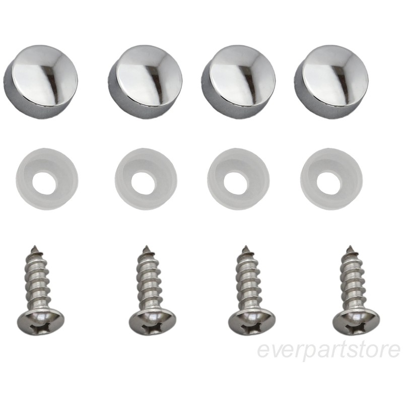 Stainless Steel Polished Mirror License Plate Frame Carbon Fiber Domed