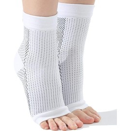 Soothe Socks for Neuropathy Pain, Outdoor Sports Ankle Compression Foot Cover, Soothe socks for Neuropathy, Soothe socks for Foot, Ankle Brace Compression Support (White, XX-Large)