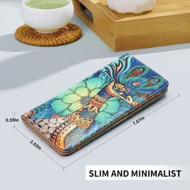 APHISON Womens Wallet RFID Wallet Women Slim Bifold Compact Small Wallet for Women with ID Credit Card Holder Zipper Coin Pocket Wallet