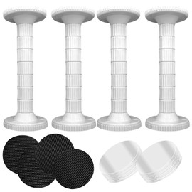 Bedrostarry Fall Prevention Tension Rod, 3.9 - 7.1 inches (10 - 18 cm), Short, Earthquakeproof Furniture Fixing Rod, Adjustable Length, Hardened Furniture Fixing Rod, Base Reinforced Furniture Fixing