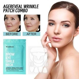 Beauty SuperLift Anti-Wrinkle Silicone Reusable Patches Set for Forehead, Eye & Lip - Skincare Solution