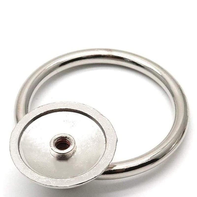 bnafes Drawer Ring Pull Drop Ring Knobs in Silver Tone