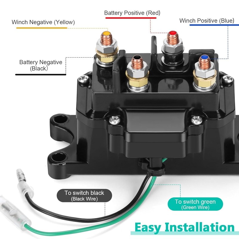 ovsor 12V 250A Well-Made Winch Solenoid Relay Contactor Thumb Truck