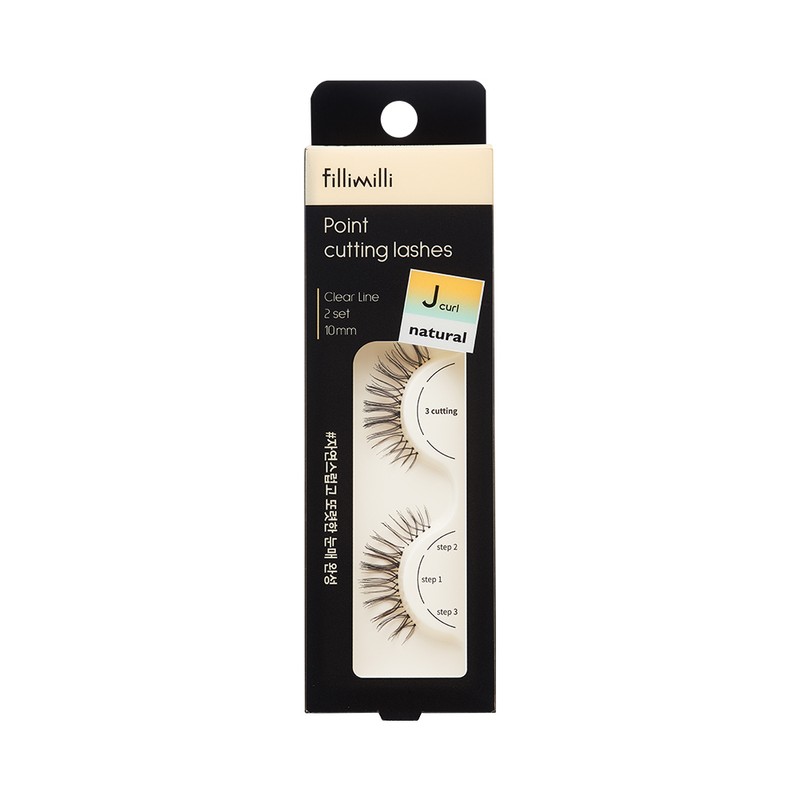 Fillimilli Point Cutting Lashes 02 Natural J Curl (10mm) -