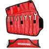 WORKPRO 8PCS Flex-Head Ratcheting Combination Wrench Set 9-17 mm 72-Teeth