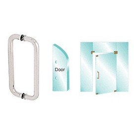 CRL Polished Stainless 12" Glass Mounted Standard Pull Handle