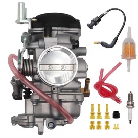 YJGZSVK Carburetor For Harley Davidson CV40 Road King Super Glide Softail 1988-2017 Dyna & FXR Touring 1988-2016 Sportster 883 XL883 XLH883 1988-2007 1200 XLH1200 27421-99C Choke Cable Spark Plug