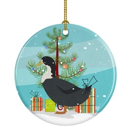 Caroline's Treasures Blue Swedish Duck Christmas Ceramic Christmas Ornament Multi Color , 3 inch , BB9229CO1