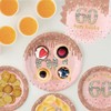 POPOYU 16Pcs 60th Birthday Rose Gold Paper Plates 9 inch,