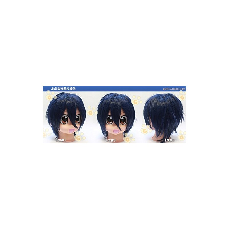mzcurse Dark Blue Short Cosplay Wig Party Hair
