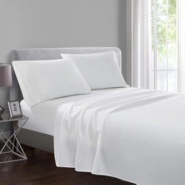 Yorkshire Bedding Flat Sheets Double 100% Egyptian Cotton Bed Sheet 200 Thread Count Breathable and Fade Resistant Hotel Quality White Sheets (225 cm x 275 cm)