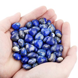 mookaitedecor Sodalite Crystal Guardian Angel Ornament & Lapis Lazuli Puffy Heart Healing Crystals Love Stone,Palm Worry Stones