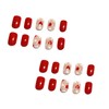 Valentine's Day Press on Nails Short Square False Nail with