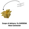 Gardena 7293-20 Connection for 10 mm Hose 2 Pieces, White,
