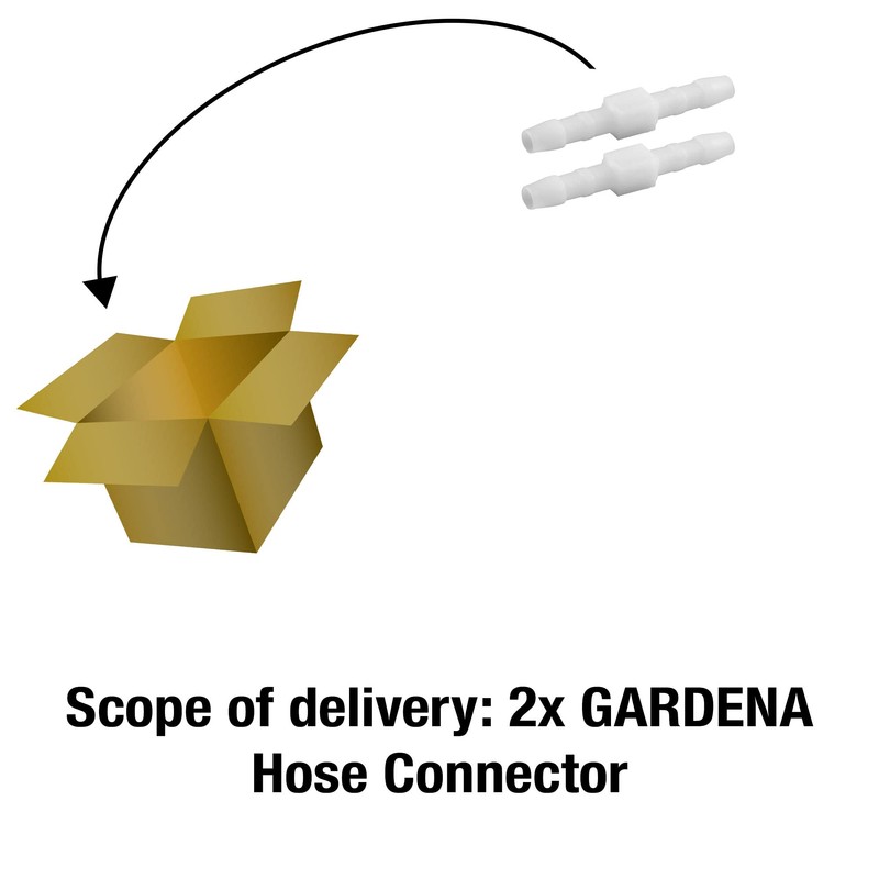 Gardena 7293-20 Connection for 10 mm Hose 2 Pieces, White,