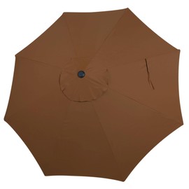 Blissun 9ft Patio Umbrella - Replacement Canopy, Market Umbrella Top, Outdoor Table Umbrella for 8 Ribs (Brown)