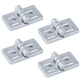 OTTFF 4 Pack Zinc Alloy Door Hinges Fits 1515 4040 4545 T Slot Aluminum Profile, 3-1/8" x 1-3/4" Cabinet Hinges with Slot