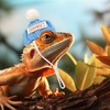TOCCOOL 2 PCS Mini Pet Iguana Hat, Adjustable Elastic Chin