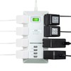 Sanwa Supply TAP-B109U-3WN Flat Tap with USB Charging Port White