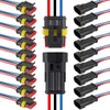 10PCS 3 Pin Electrical Wire Connectors Male and Female Plug