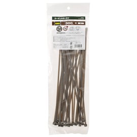 Ohm Electric Cable Ties Outdoor 11.8 inches (300 mm) Garden Color Tie, Weather Resistant, Lock Tie, 30 Pieces, Brown, LT-300LT30P 09-1275 OHM