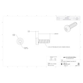 M2 X 6mm Plastic Thread Forming Screw Zinc Plated Steel Pan Head 6-Lobe Drive (100 Pcs) - M20-60-P-Z-PT