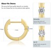 KRKCLIFE Hoop Earrings for Women with Moissanite, 15mm 925 Sterling