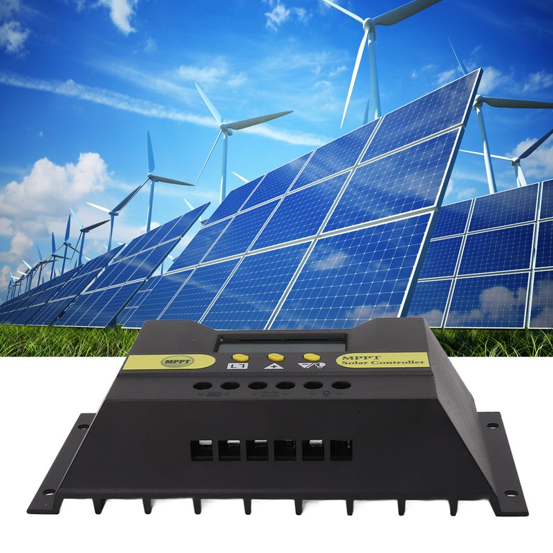 Solar Controller MPPT 12V 24V LCD Display Comprehensive Protection Functions