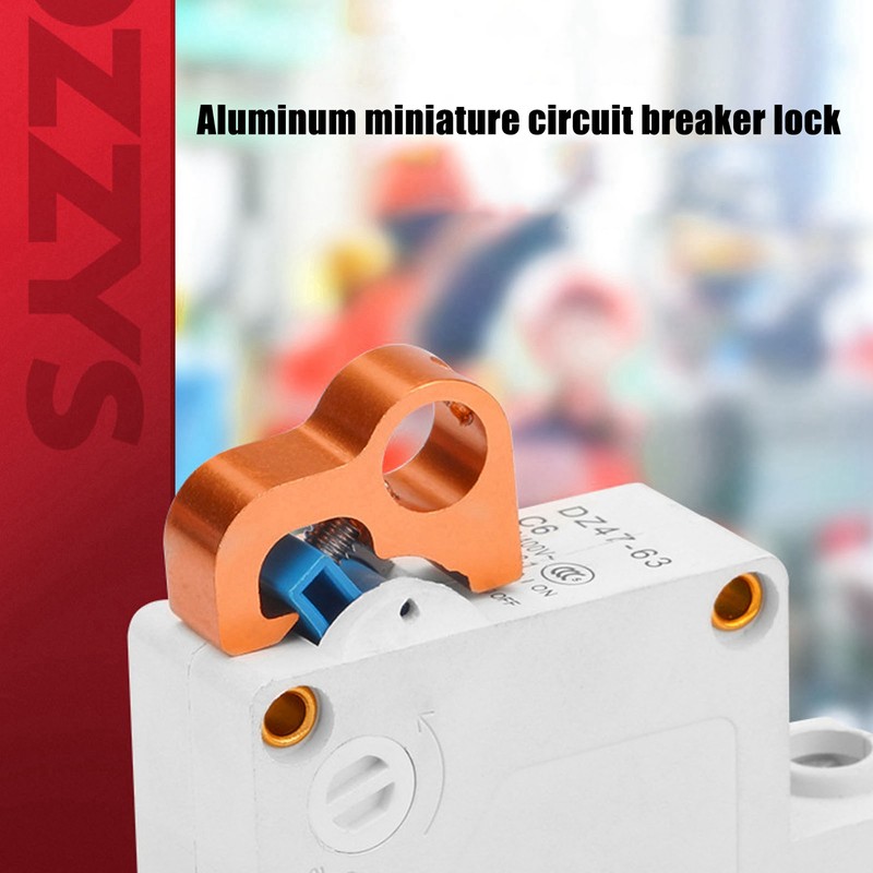 4PCS Micro Breaker Lockout Aluminum Alloy Sparkproof Circuit Breaker Lock