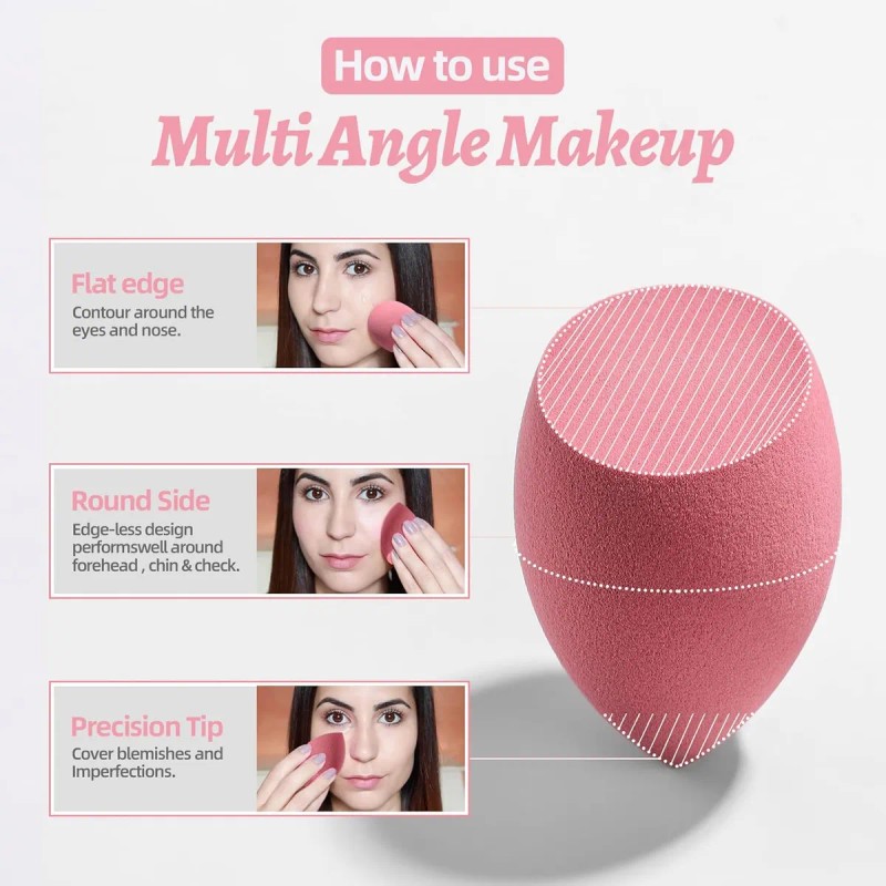 8 Esponja Maquillaje Facial Para Base De De Belleza Con