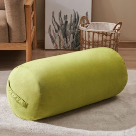 Topfinel Futon Storage Bag, Cushion Futon Storage Case, Futon Storage, Futon Clothes Case, Duvet Storage, Includes Handle, Lid, Round, Green (Diameter 13.8 x 28.7 inches (35 x 73 cm)