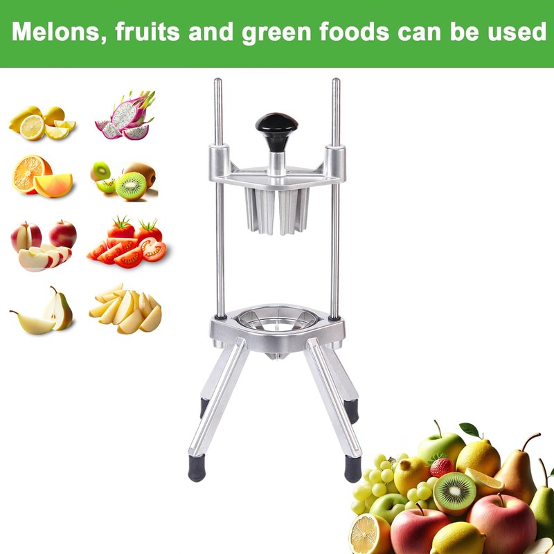Commercial Lemon Cutter 8-Section with V-Shaped 420 Stainless Steel Blades，Easy
