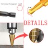 CEEYSEE 3 Pieces Hex Shank Step Drill Bit Set HSS