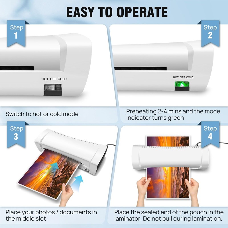A4 Laminator Machine Laminating Machine - Cold and Thermal Laminator