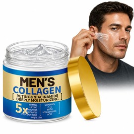 MEN'S COLLAGEN Peel Off Face Mask | Retinol & Niacinamide Overnight Wrapping Mask for Firming & Lifting-Deeply Moisturising Facial Mask to Smooth Rough Skin & Even Tone,Vitamins C, E & Hyaluronic Acid