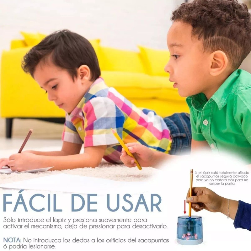 Misorel Sacapuntas Eléctrico Automático Inalámbrico Lápiz Papelería