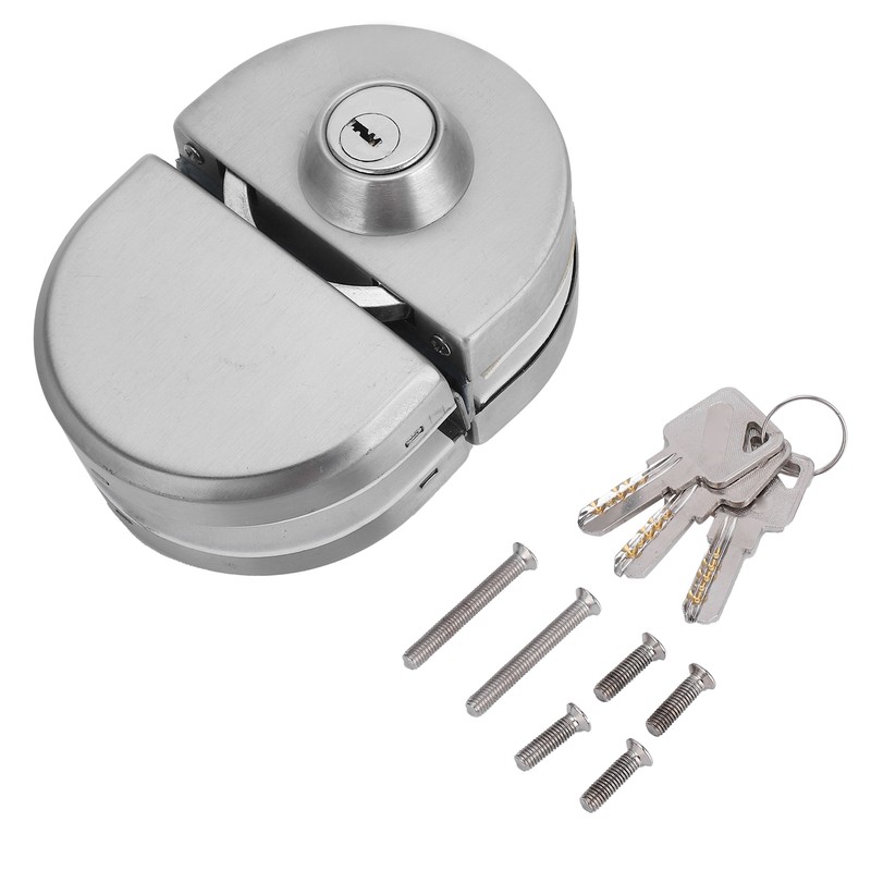 10‑12mm Thickness Glass Door Lock Stainless Steel Push Sliding Gate