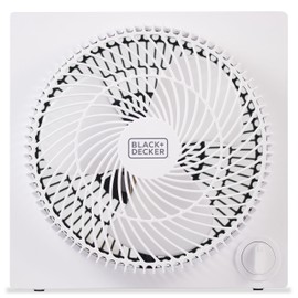 BLACK+DECKER Mini Box Fan – Tabletop Quiet 9 Inch Desk Box Fans Frameless BFB09W White
