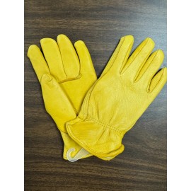 Grand Rapids Hide Company Women’s Lined Deerskin Leather Gloves Casual Real Leather Tan, Large