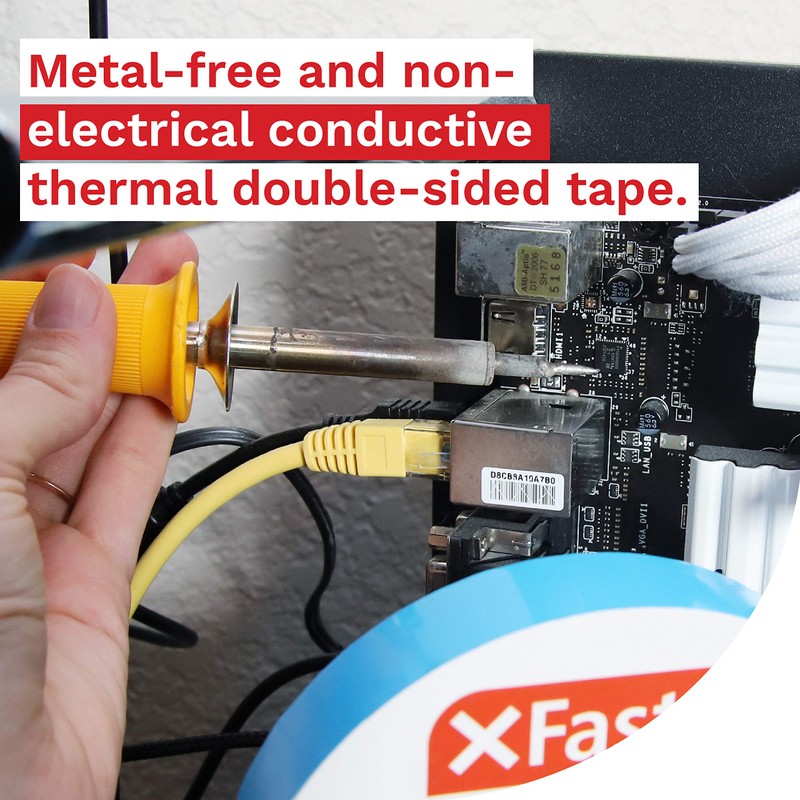 XFasten Thermal Double-Sided Adhesive Tape, 1 Inch x 90 Feet,