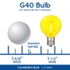 Novelty Lights 25 Pack G40 LED Replacement Bulbs, E12 Base