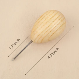 Lineco Wooden Ball Handle Awl. Extra-Heavy Duty, Comfortability and Good Control, Thin Point for Sewing