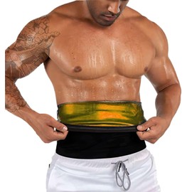 BODYSUNER Sauna Sweat Vest Workout Tank Top Waist Trainer for Men Compression Workout Enhancing Vest With Zipper Blue,2XL/3XL