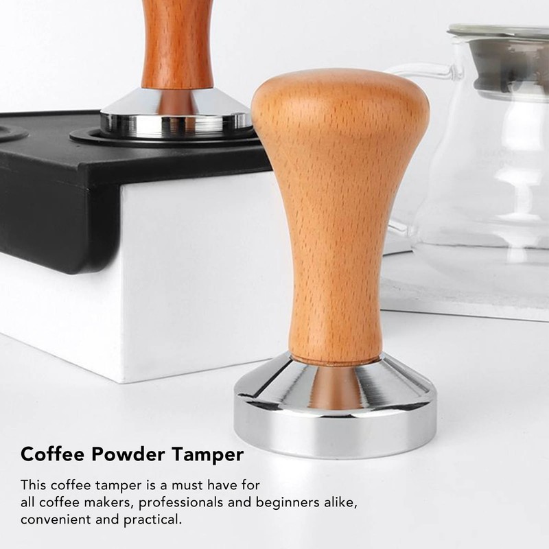 Coffee Tamper Stainless Steel Flat Bottom Tamping Tool Coffee Hand