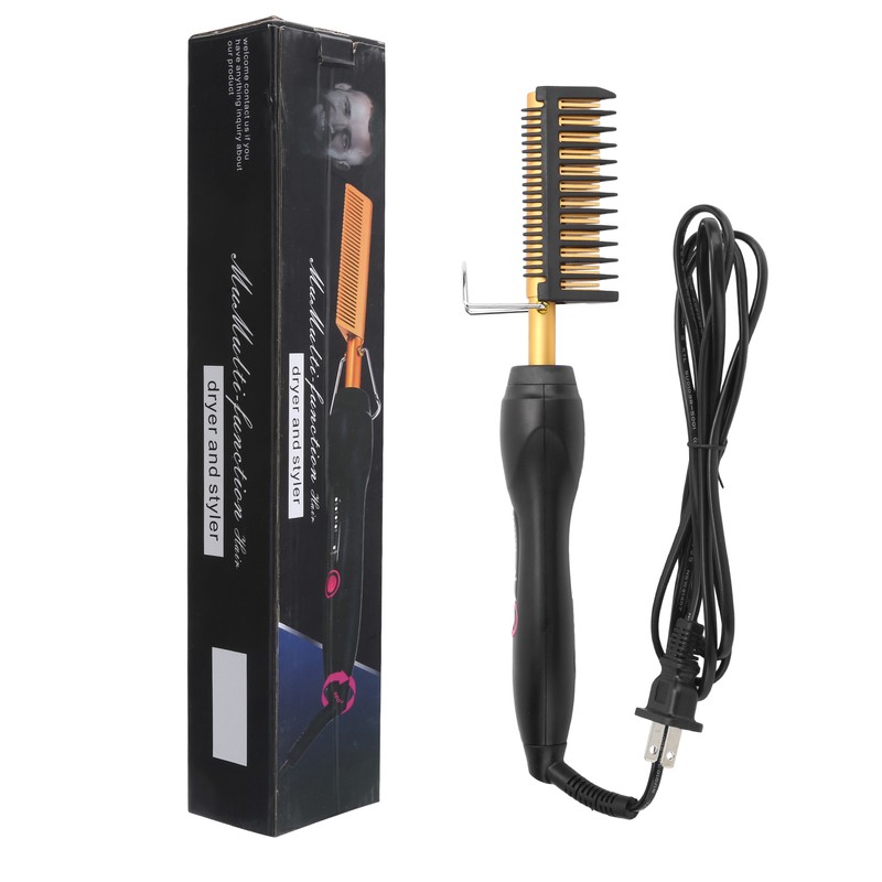 Electric Straightening Comb Fast Heating Wet Dry Hairdressing Comb 110‑