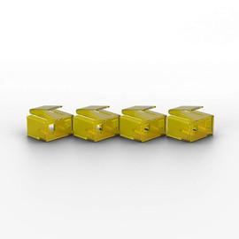 LINDY 20 x RJ-45 Port Blockers without Key - Yellow