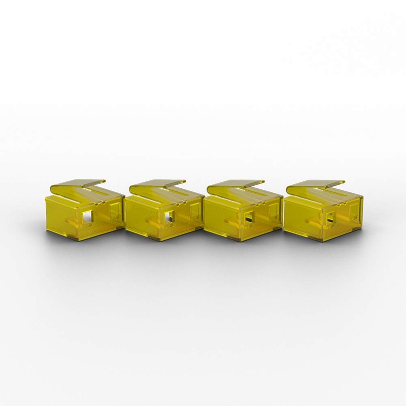 LINDY 20 x RJ-45 Port Blockers without Key - Yellow