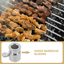 BESPORTBLE 2pcs Barbecue Grill Accessories Rollers Rotisserie Rod Stops Bolts Rotisserie Supply Reusable Spit Stops Rotisserie Bushing Rotisserie Spit Bolt Grilling Accessory
