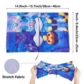 CRASPIRE Green Leaf Stretchable Book Cover Plant Washable Reusable Large Nylon Polyester Book Protector Elastic Notebook Wraps Suitable for Most Hardcover Books Students